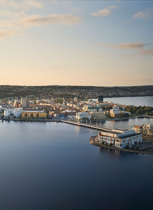 view over central Jönköping