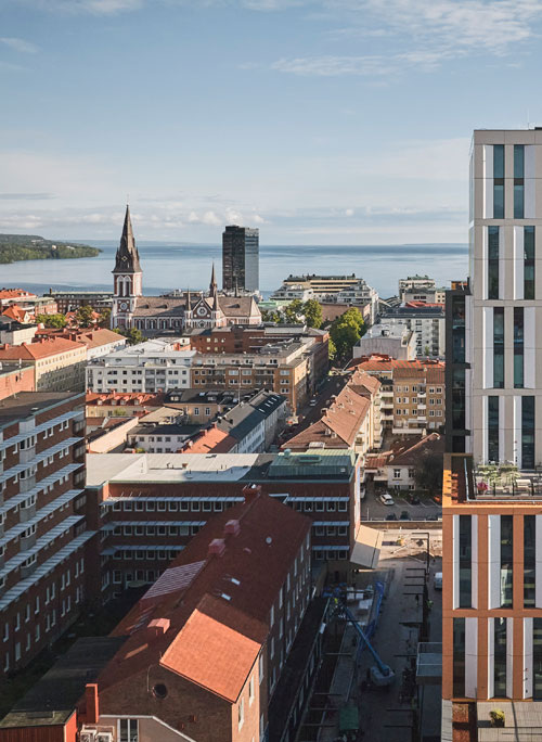 view across Jönköping