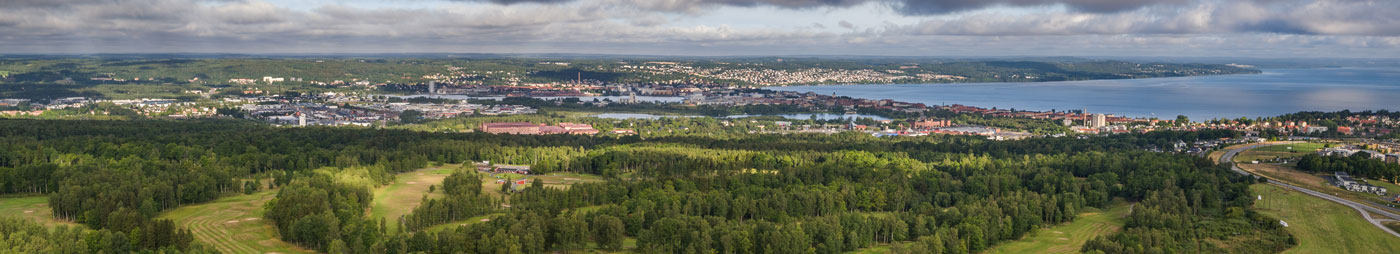 view of Jönköping and a golf course